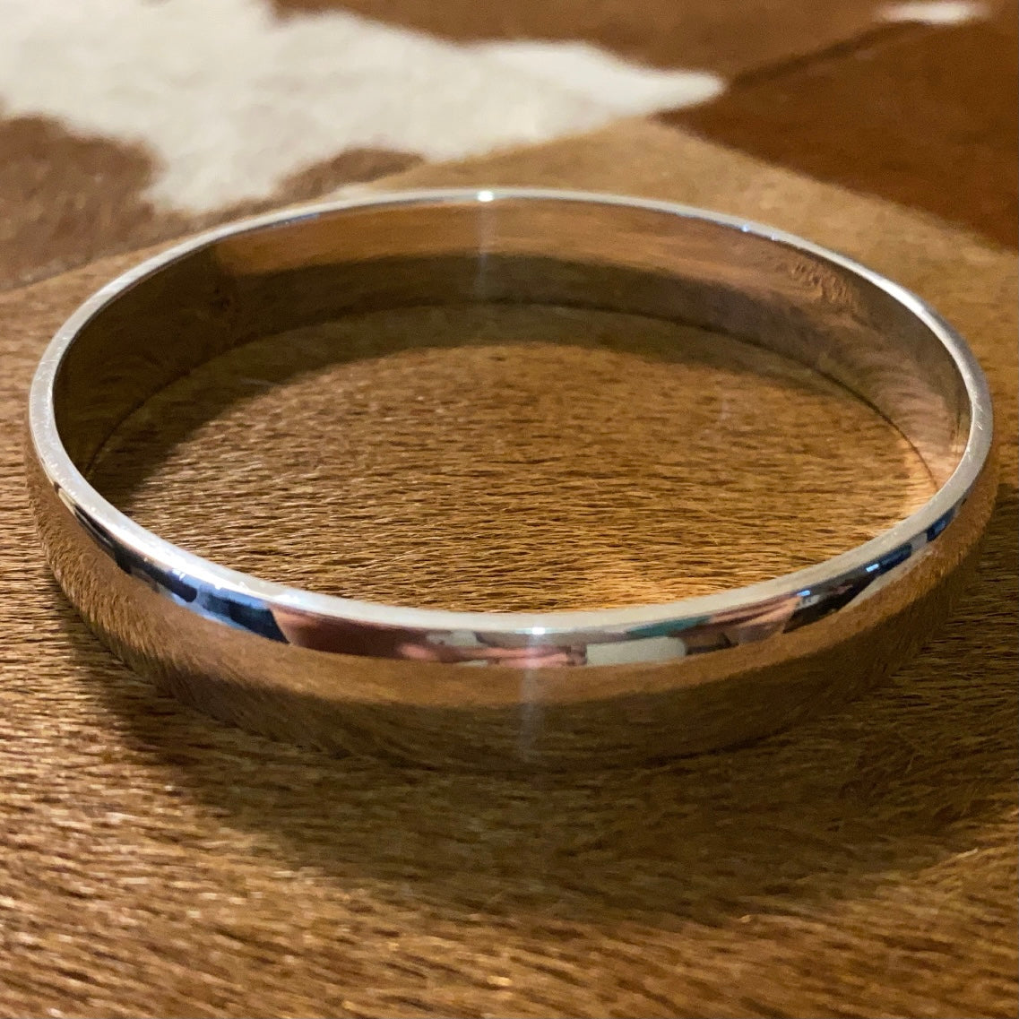Sterling Silver Bangle - Solid (10mm)