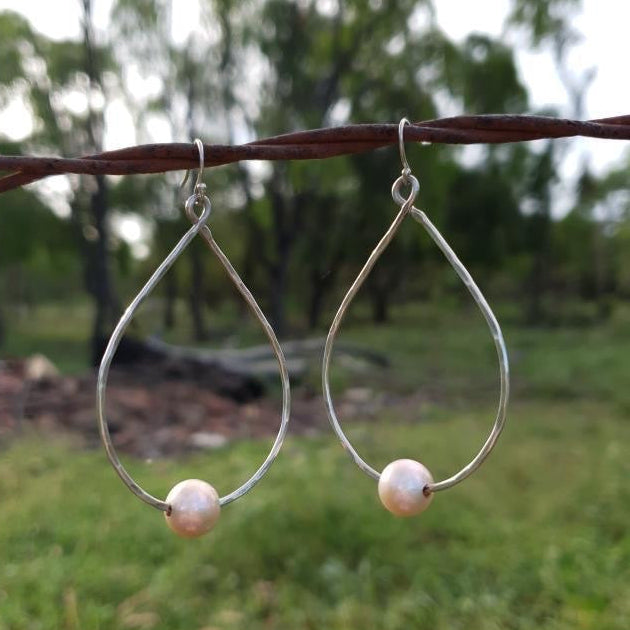 Teardrop Earrings - Silver