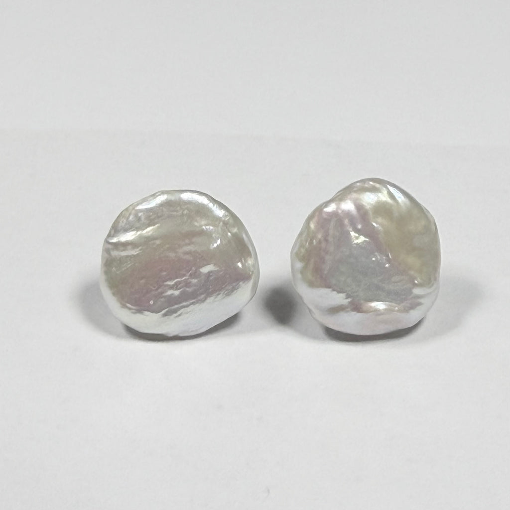 Coin Pearl Studs