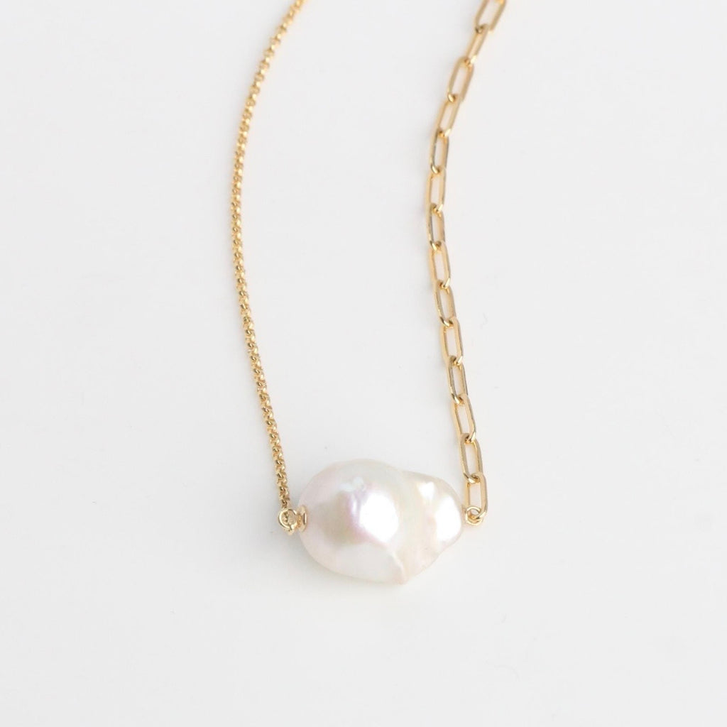 Floating Baroque Pearl Necklace