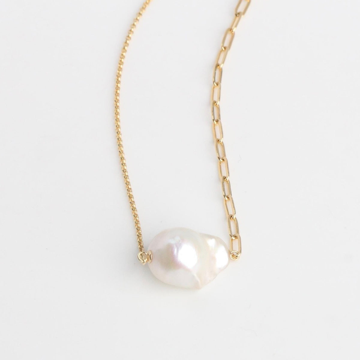 Floating Baroque Pearl Necklace