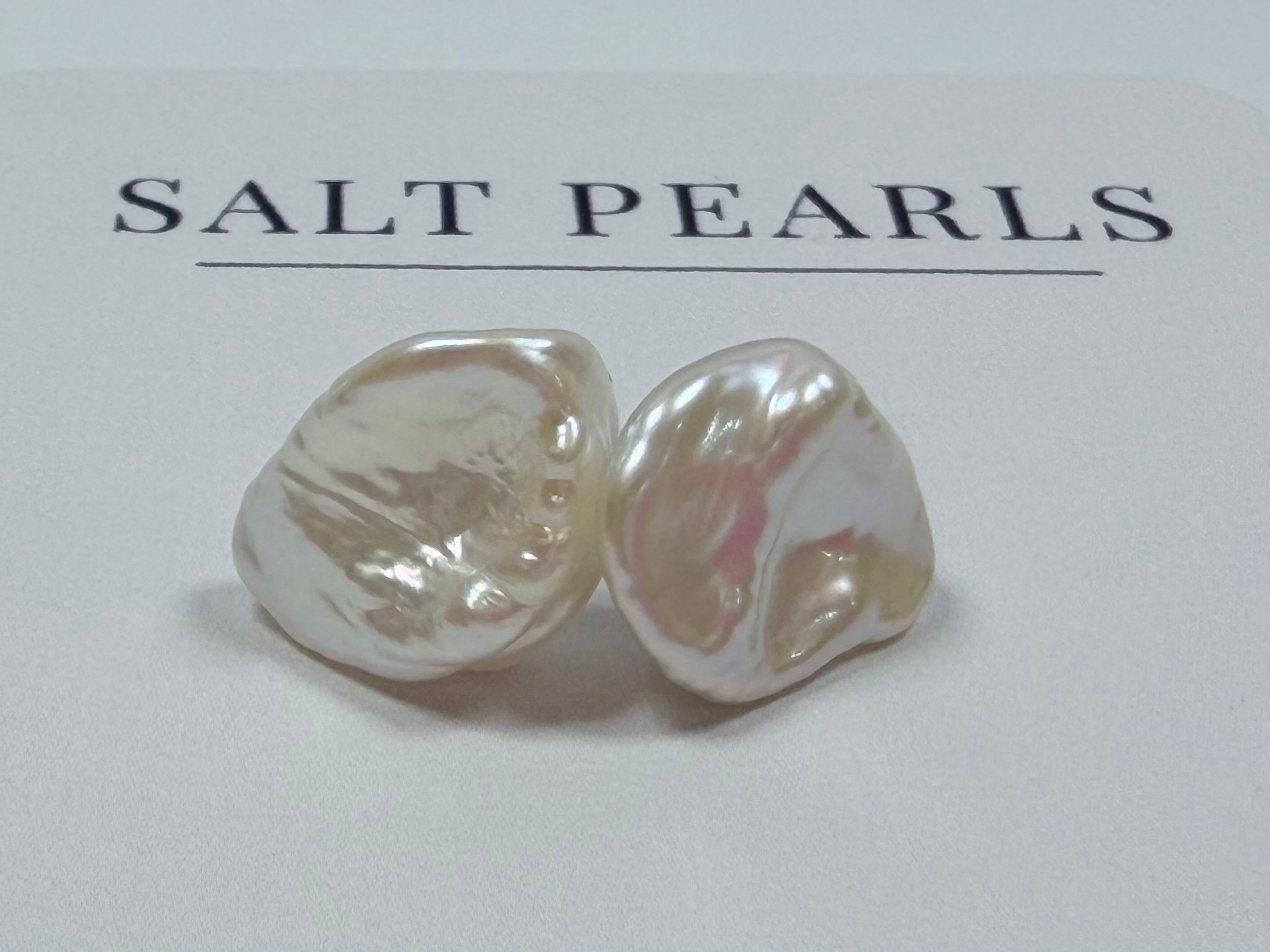 Rectangle Pearl Studs
