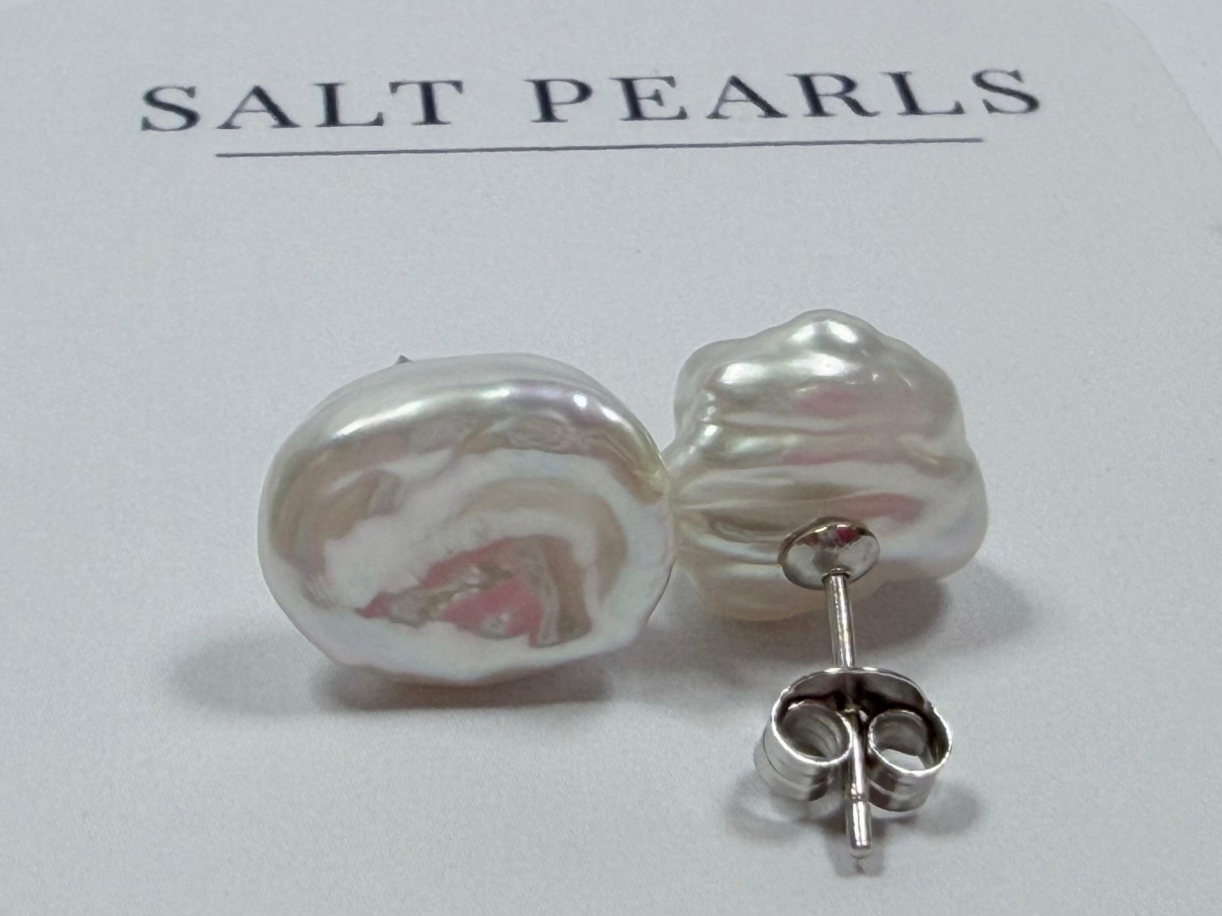 Keshi Pearl Studs - Silver